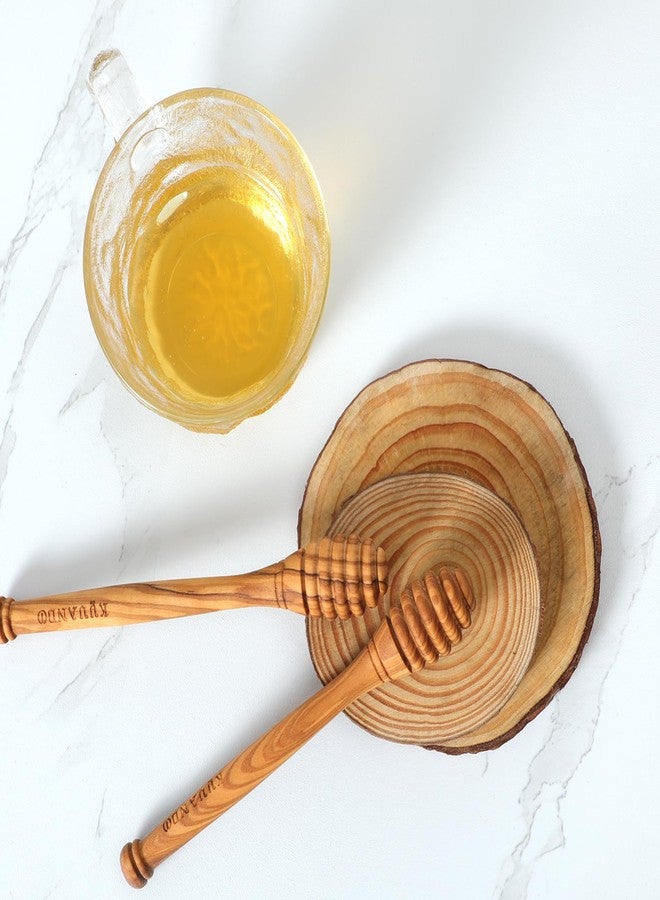 KYVANDO Traditional Olive Honey Dippers - Durable & Warp-Resistant, Preserves Honey Purity, 1pcs, 6.3 Inch - Image 5